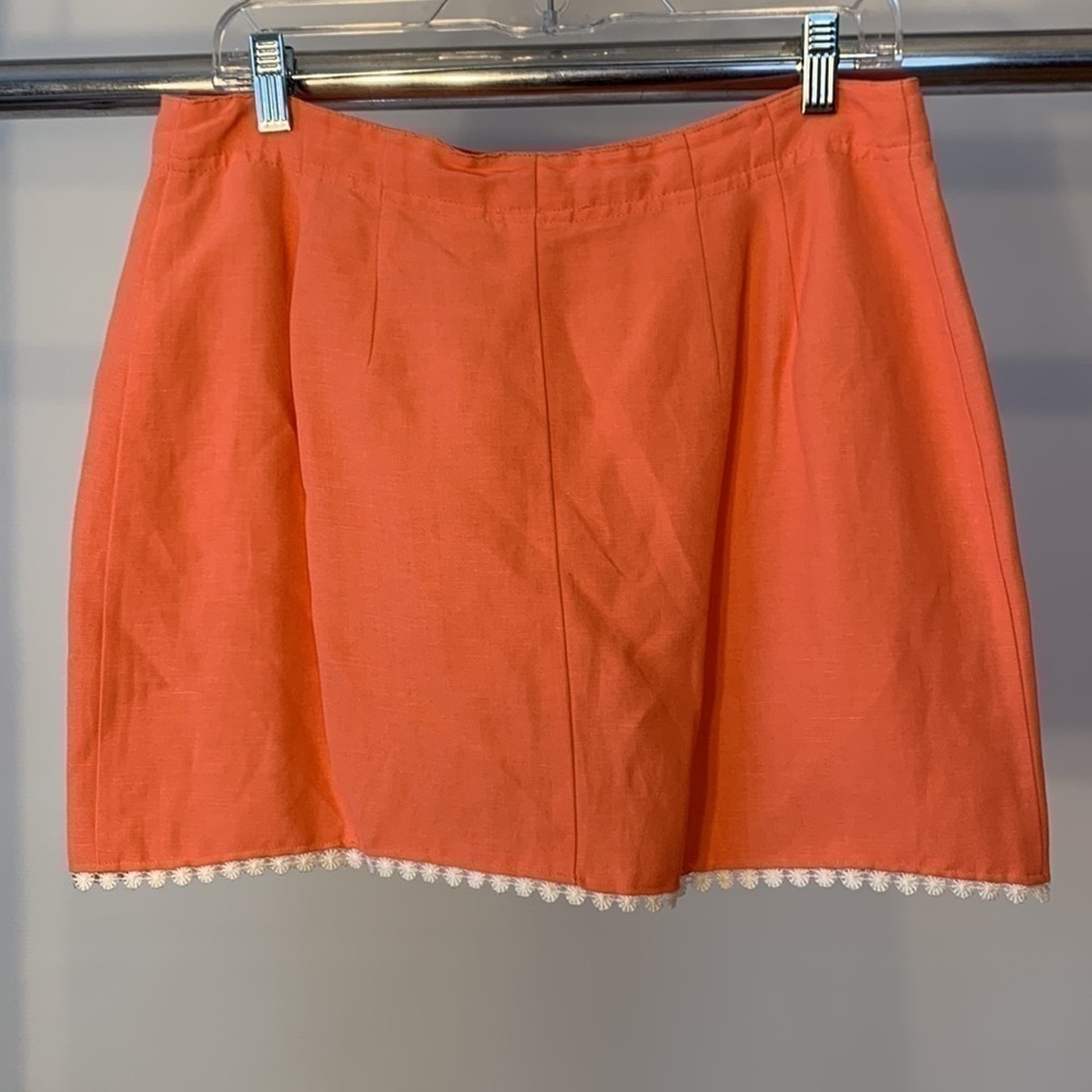Peach Mini Skirt Vintage Upcycled Emma & James - Picture 3 of 5